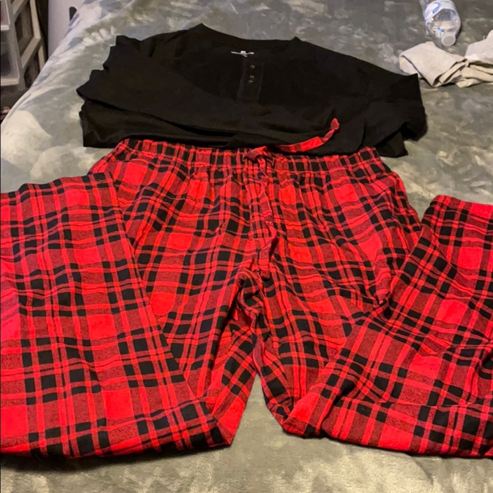 Men’s plaid pj set